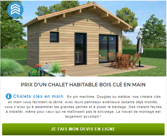 chalet bois pour camping
