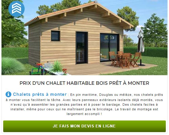 devis chalet résidentiel bois